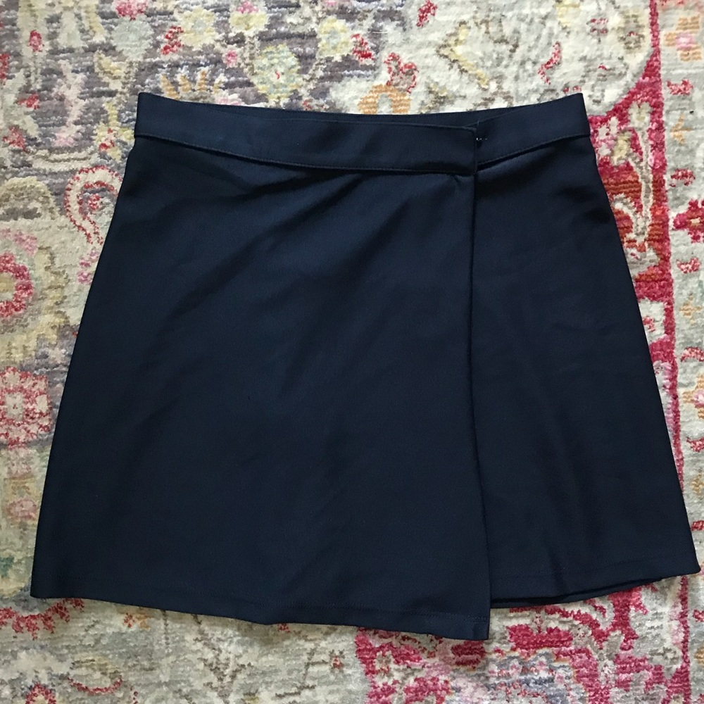 AMERICAN APPAREL Navy Cheerleader Wrap Skirt